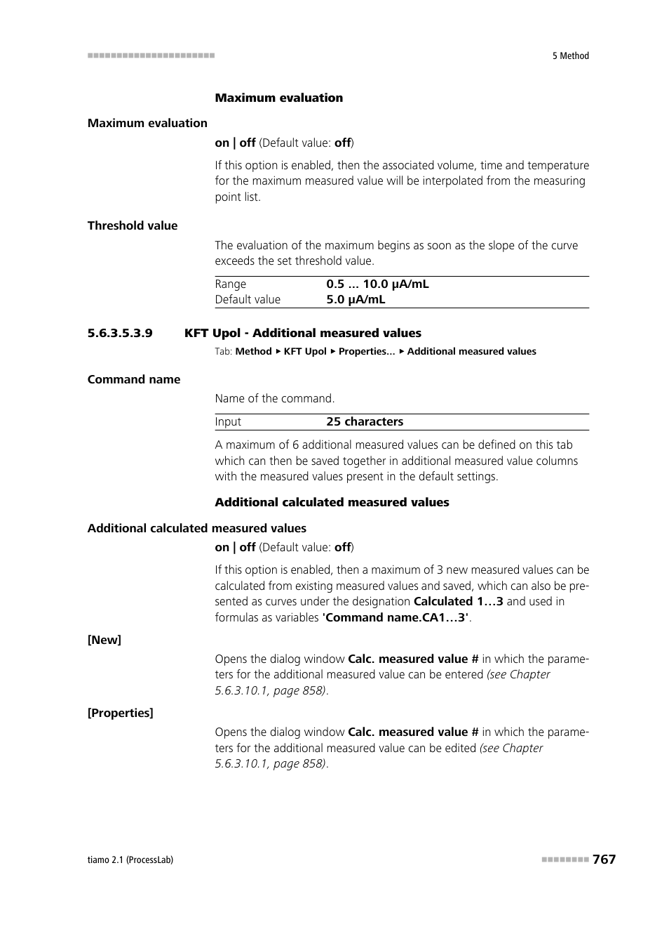 9 kft upol - additional measured values, Additional measured values | Metrohm tiamo 2.1 (ProcessLab) User Manual | Page 783 / 1602