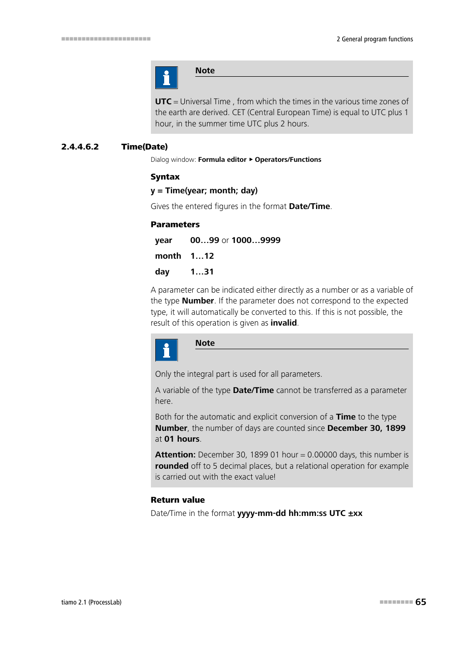 2 time(date), Time(date) | Metrohm tiamo 2.1 (ProcessLab) User Manual | Page 81 / 1602