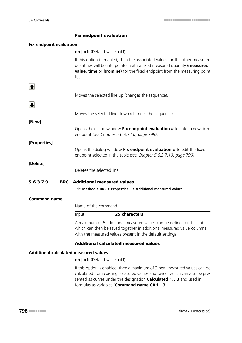 9 brc - additional measured values, Additional measured values | Metrohm tiamo 2.1 (ProcessLab) User Manual | Page 814 / 1602