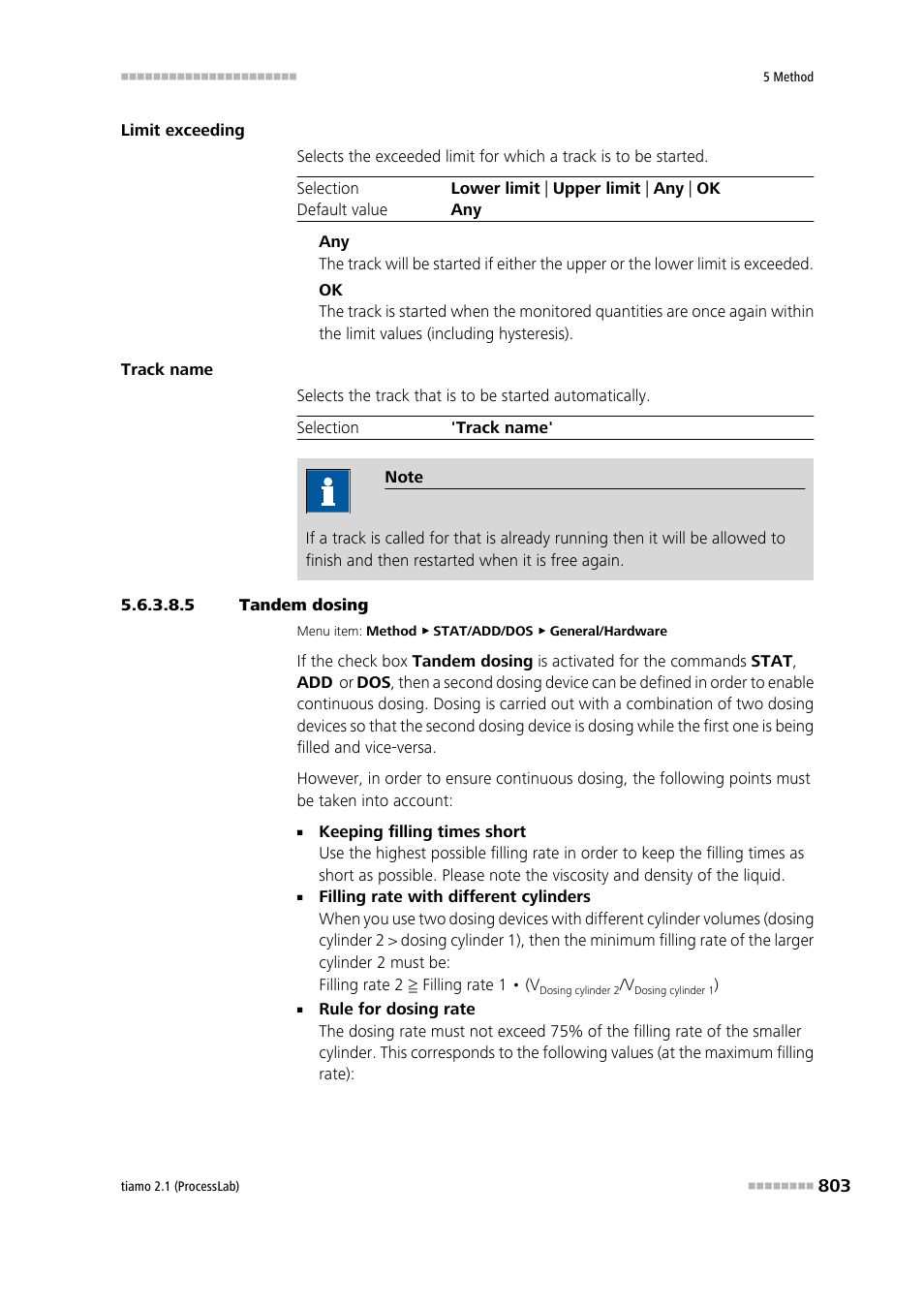 5 tandem dosing | Metrohm tiamo 2.1 (ProcessLab) User Manual | Page 819 / 1602