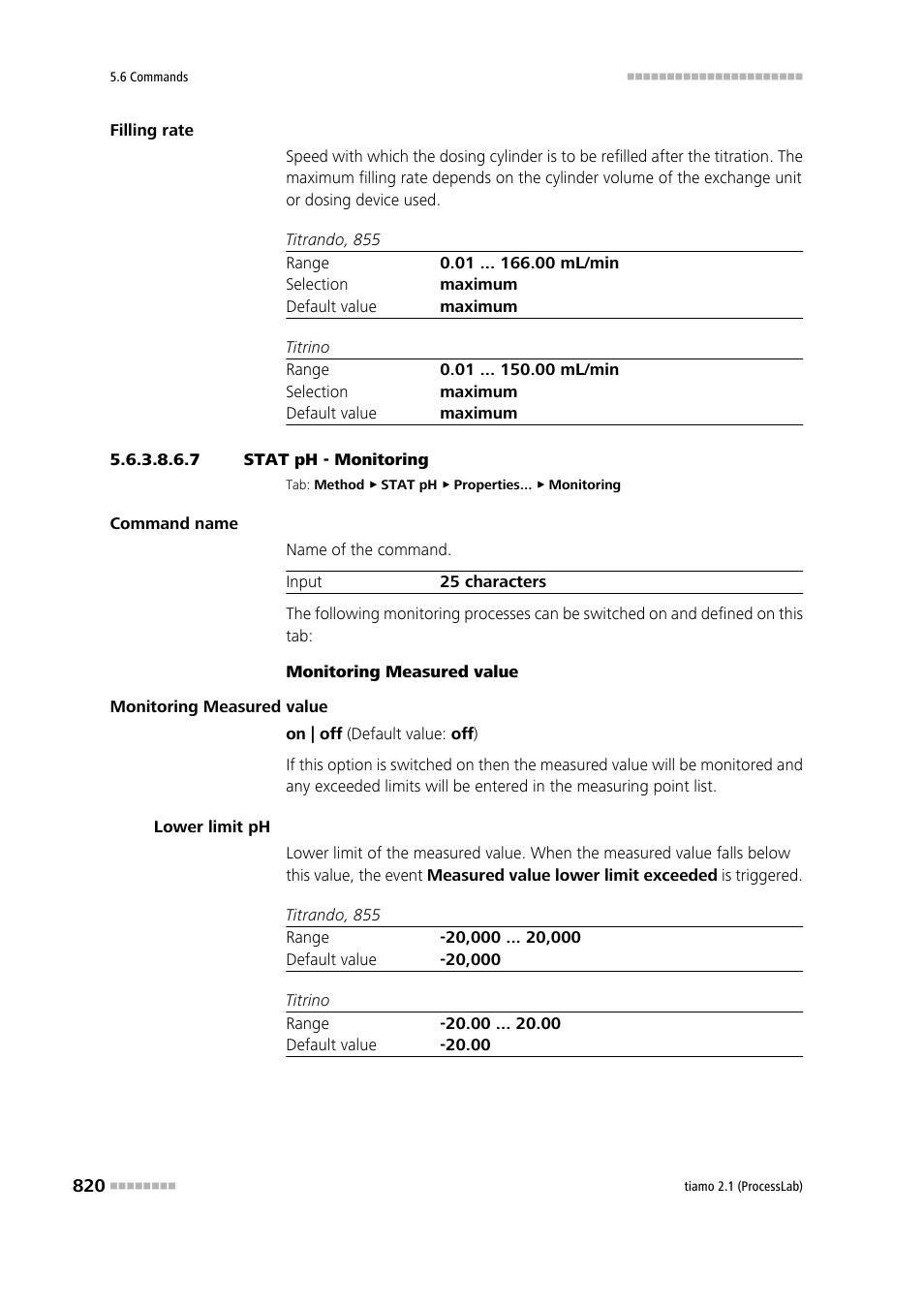 7 stat ph - monitoring, Monitoring | Metrohm tiamo 2.1 (ProcessLab) User Manual | Page 836 / 1602