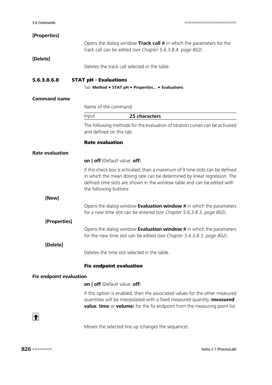 8 stat ph - evaluations, Evaluations | Metrohm tiamo 2.1 (ProcessLab) User Manual | Page 842 / 1602