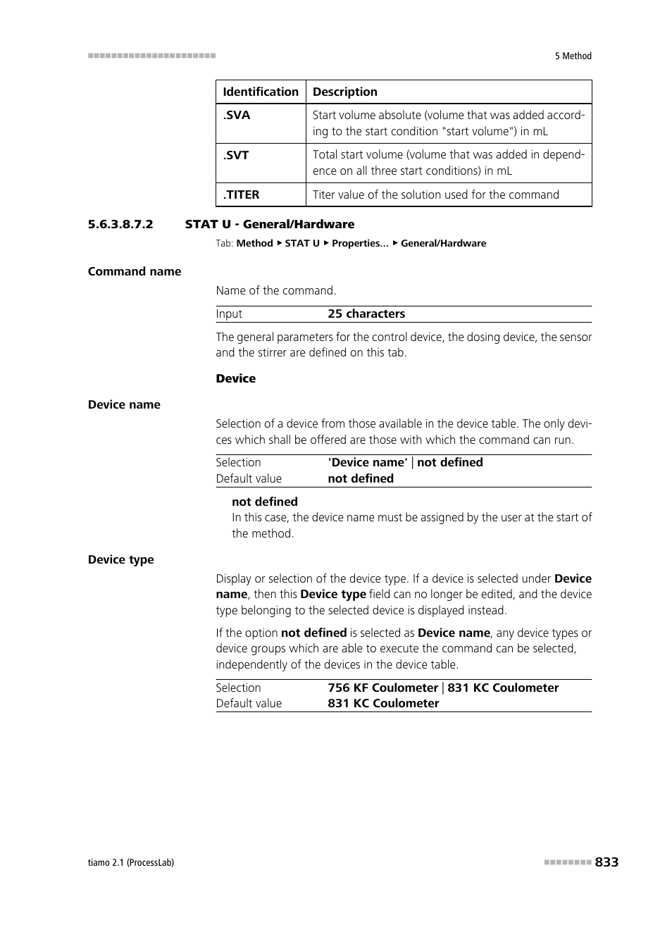 2 stat u - general/hardware, General/hardware | Metrohm tiamo 2.1 (ProcessLab) User Manual | Page 849 / 1602