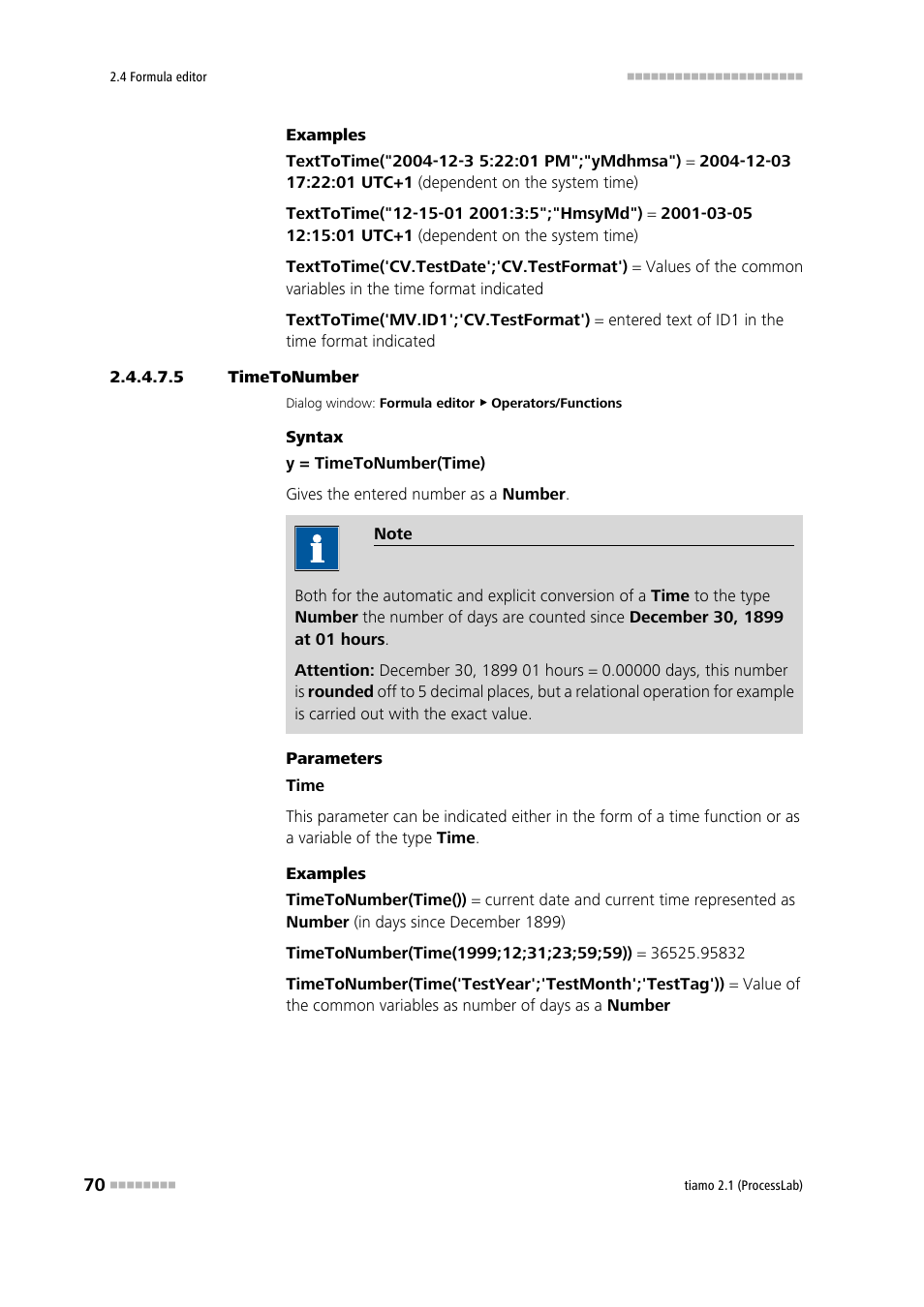 5 timetonumber, Timetonumber | Metrohm tiamo 2.1 (ProcessLab) User Manual | Page 86 / 1602