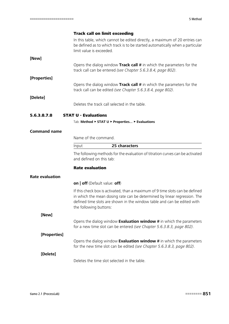 8 stat u - evaluations, Evaluations | Metrohm tiamo 2.1 (ProcessLab) User Manual | Page 867 / 1602