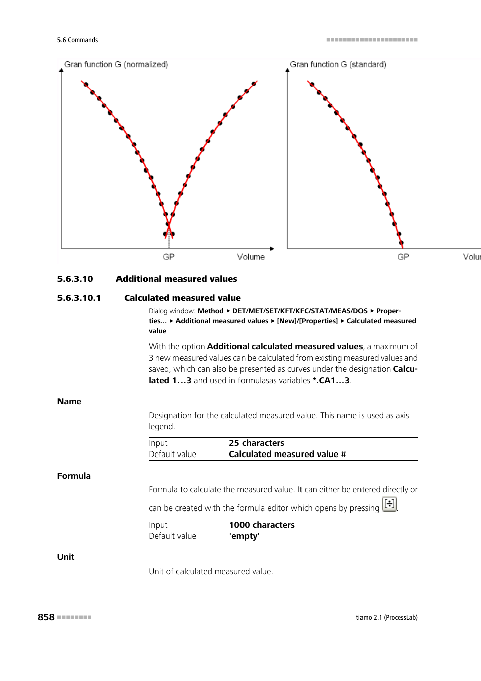 10 additional measured values, 1 calculated measured value | Metrohm tiamo 2.1 (ProcessLab) User Manual | Page 874 / 1602