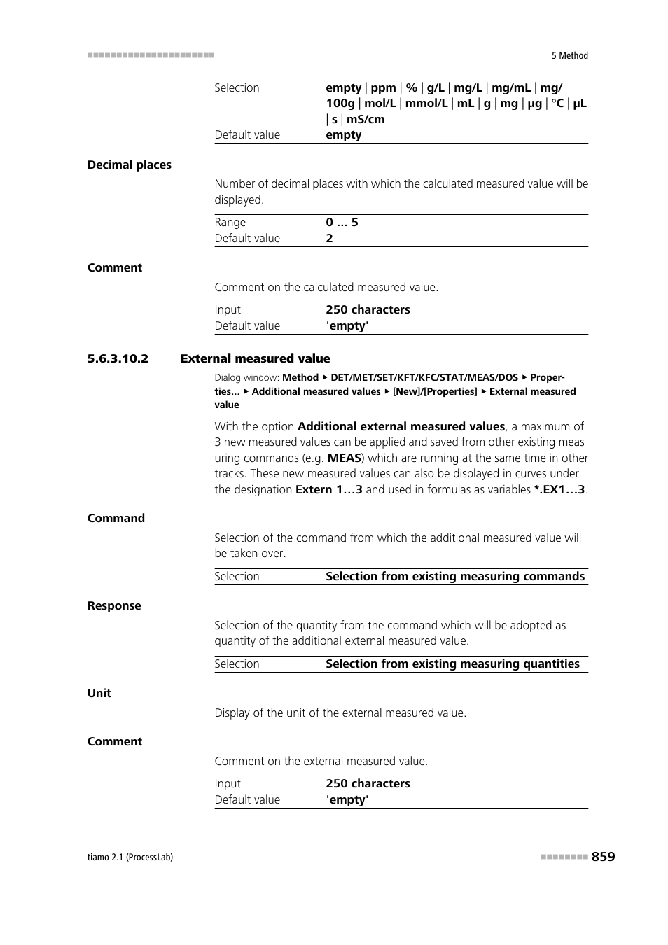 2 external measured value | Metrohm tiamo 2.1 (ProcessLab) User Manual | Page 875 / 1602