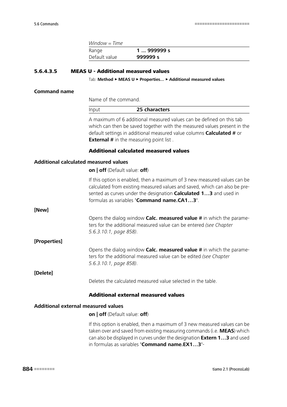 5 meas u - additional measured values, Additional measured values | Metrohm tiamo 2.1 (ProcessLab) User Manual | Page 900 / 1602