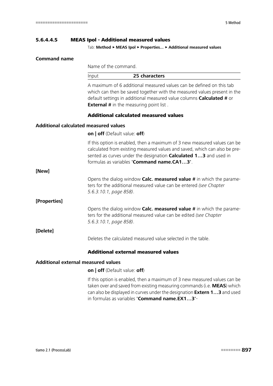 5 meas ipol - additional measured values, Additional measured values | Metrohm tiamo 2.1 (ProcessLab) User Manual | Page 913 / 1602