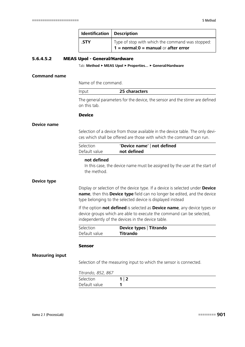 2 meas upol - general/hardware, General/hardware | Metrohm tiamo 2.1 (ProcessLab) User Manual | Page 917 / 1602