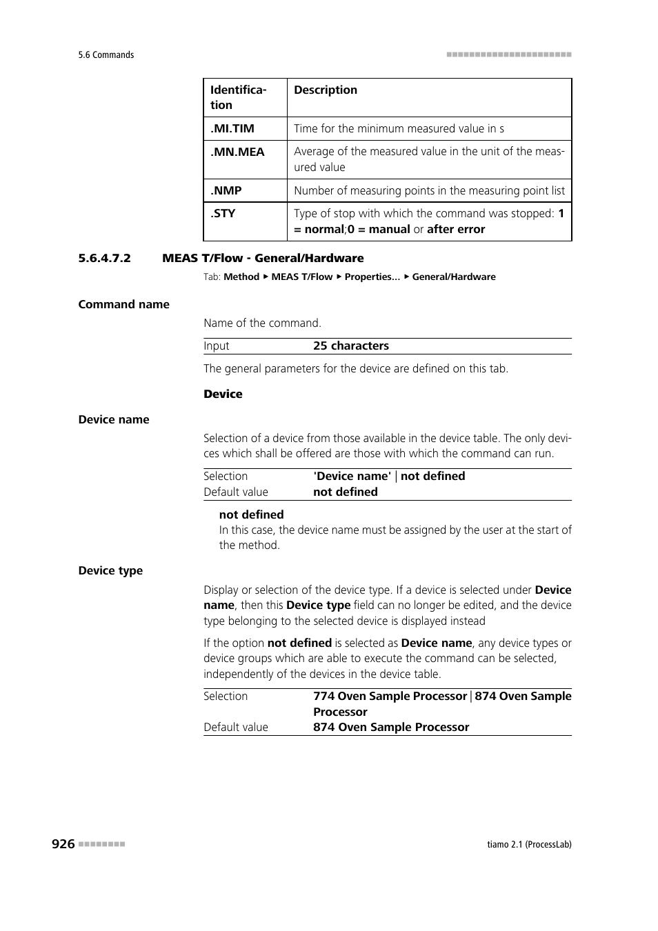 2 meas t/flow - general/hardware, General/hardware | Metrohm tiamo 2.1 (ProcessLab) User Manual | Page 942 / 1602