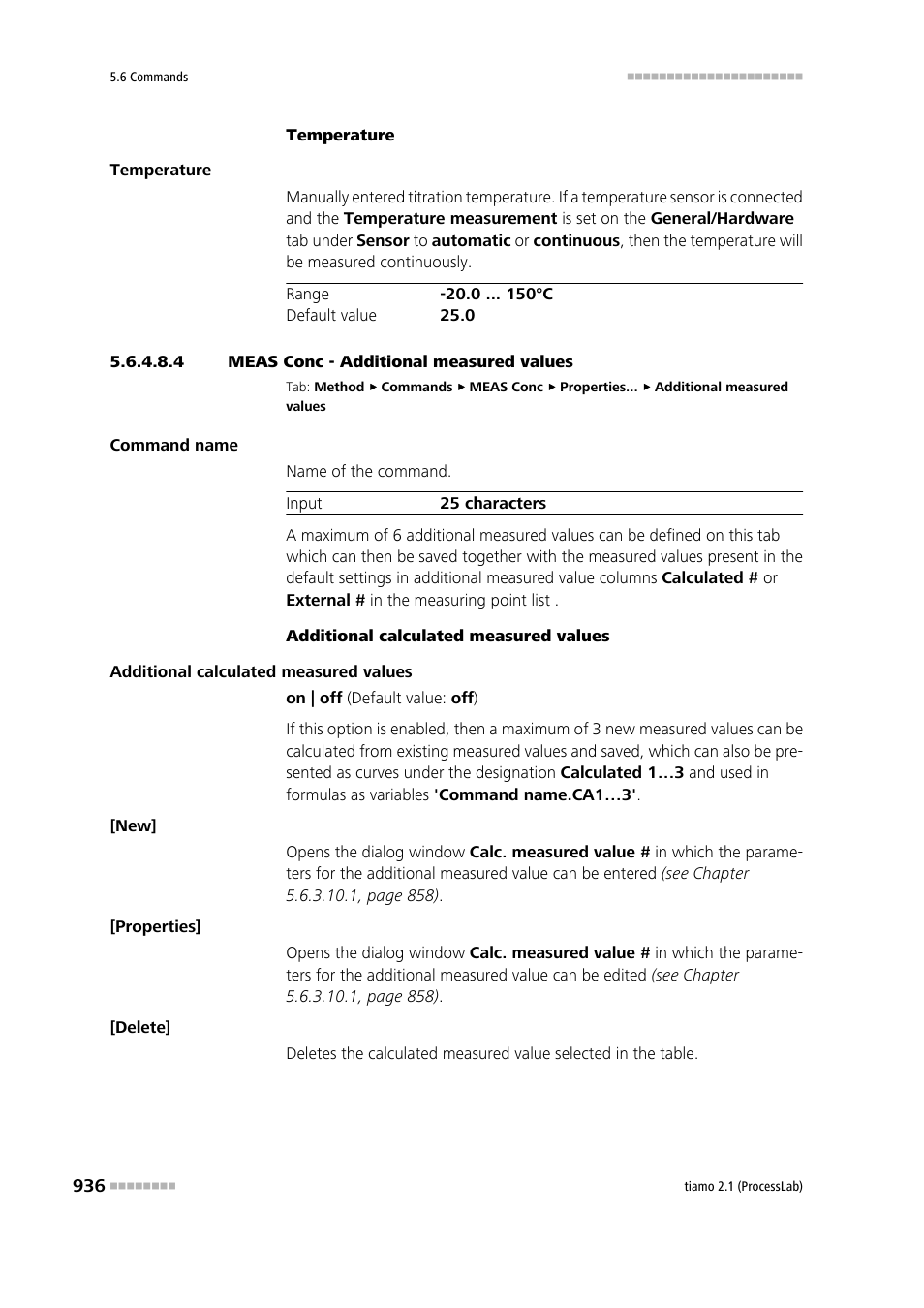 4 meas conc - additional measured values | Metrohm tiamo 2.1 (ProcessLab) User Manual | Page 952 / 1602