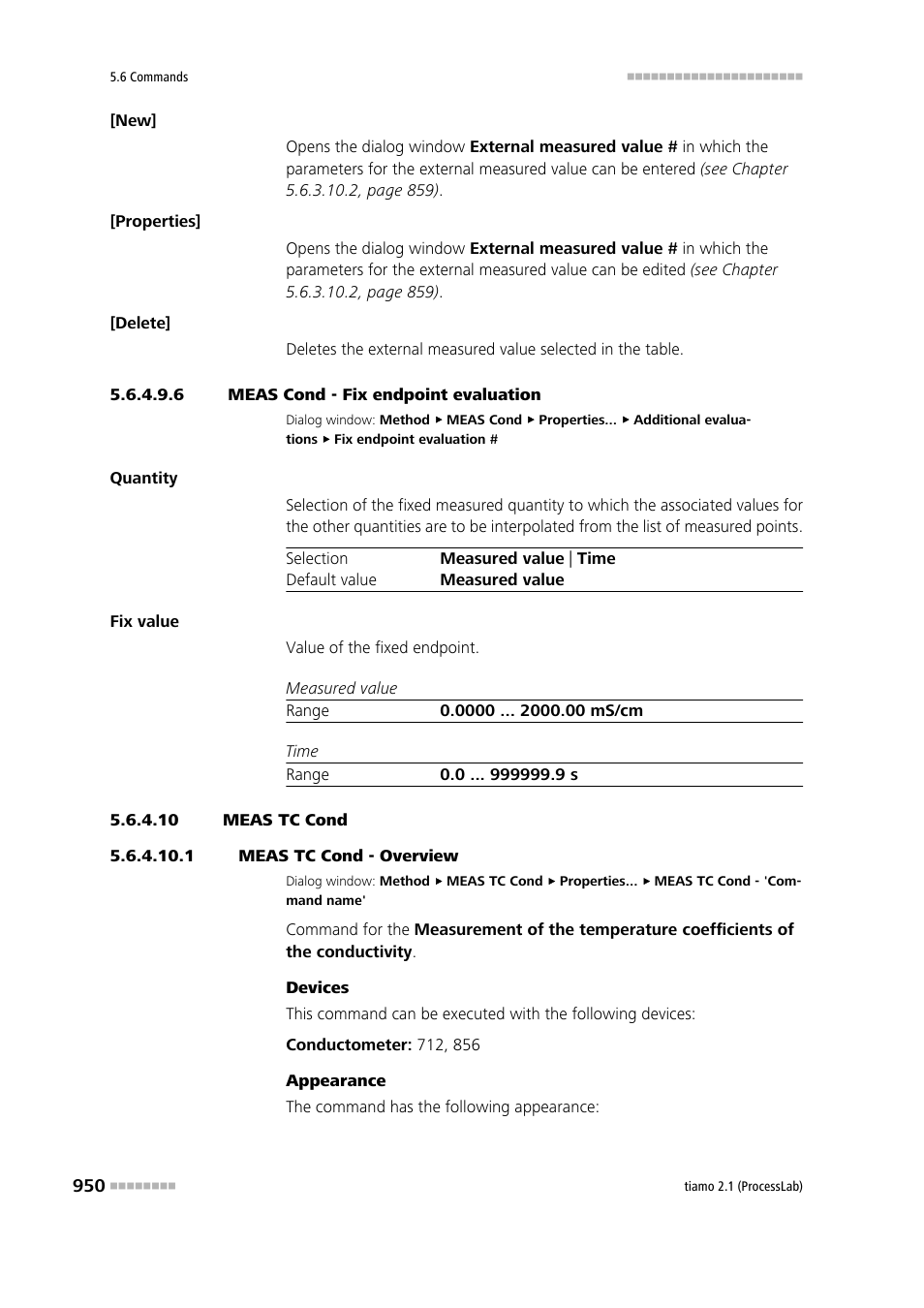 6 meas cond - fix endpoint evaluation, 10 meas tc cond, 1 meas tc cond - overview | Meas tc cond | Metrohm tiamo 2.1 (ProcessLab) User Manual | Page 966 / 1602