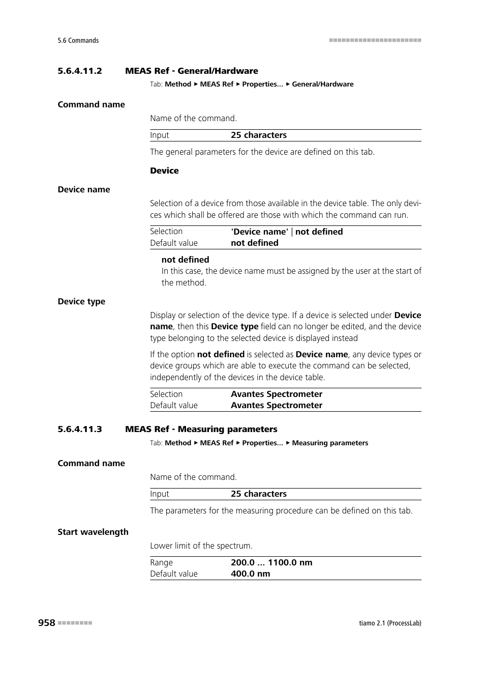 2 meas ref - general/hardware, 3 meas ref - measuring parameters | Metrohm tiamo 2.1 (ProcessLab) User Manual | Page 974 / 1602