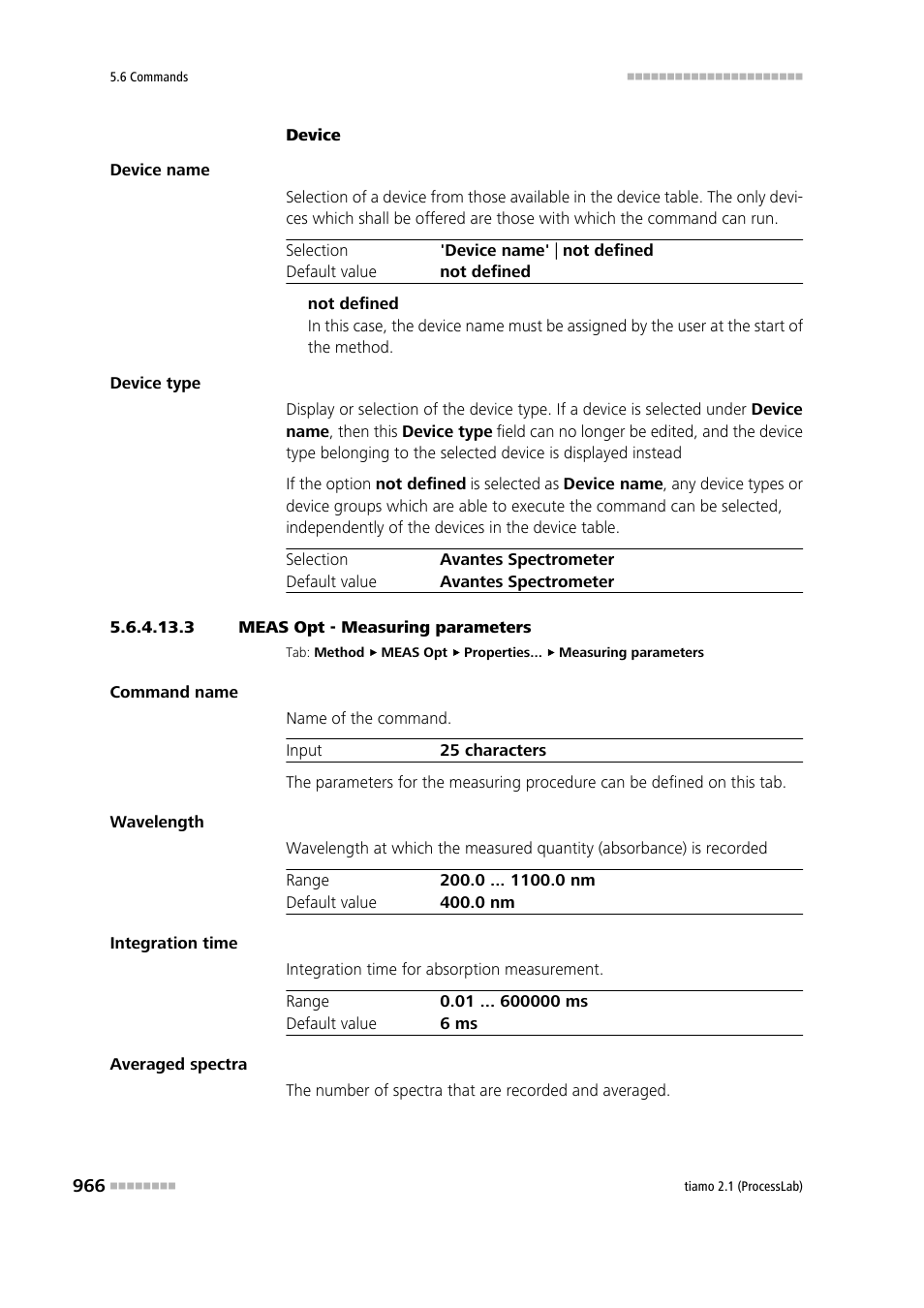 3 meas opt - measuring parameters | Metrohm tiamo 2.1 (ProcessLab) User Manual | Page 982 / 1602