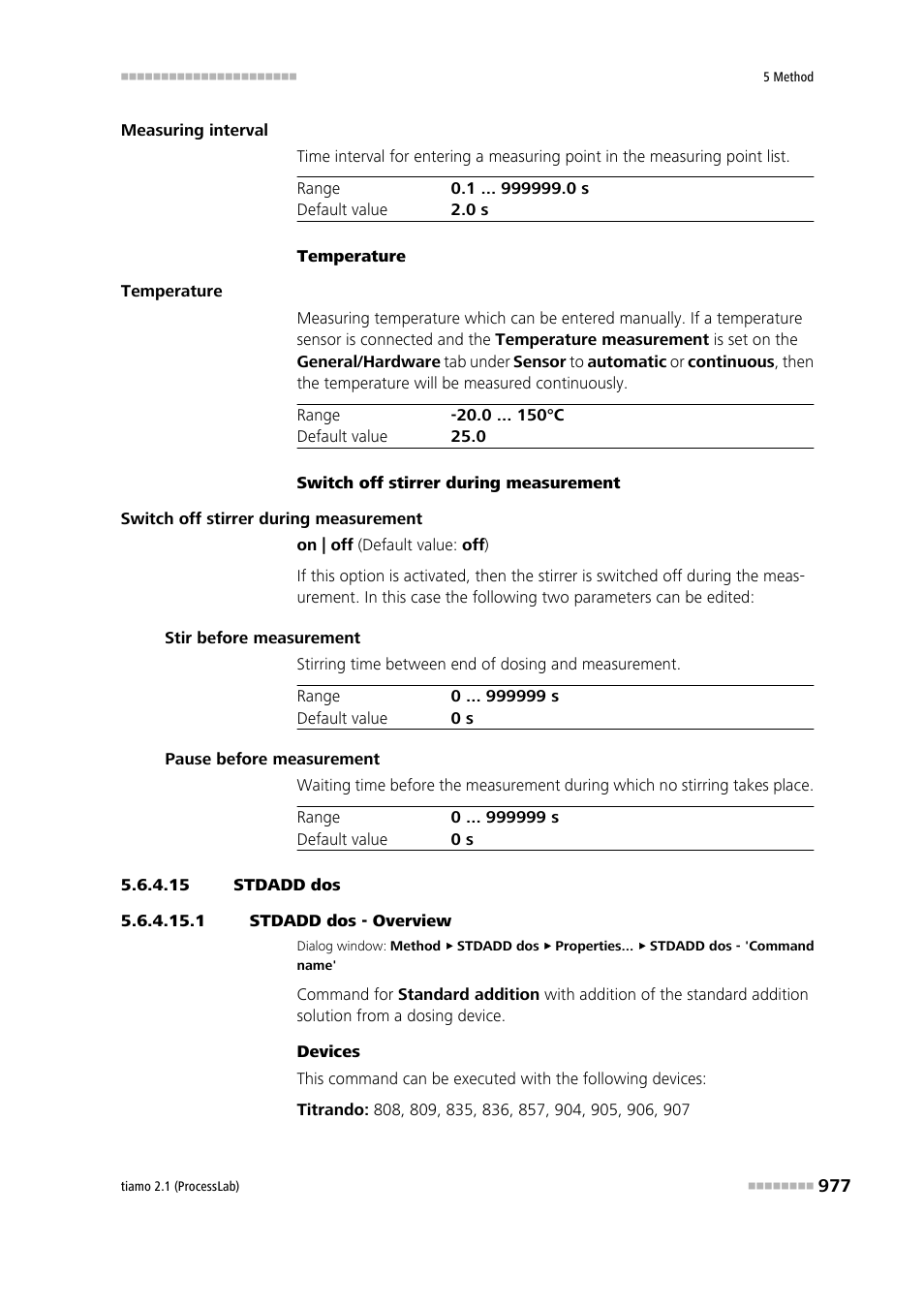 15 stdadd dos, 1 stdadd dos - overview, Stdadd dos | Metrohm tiamo 2.1 (ProcessLab) User Manual | Page 993 / 1602