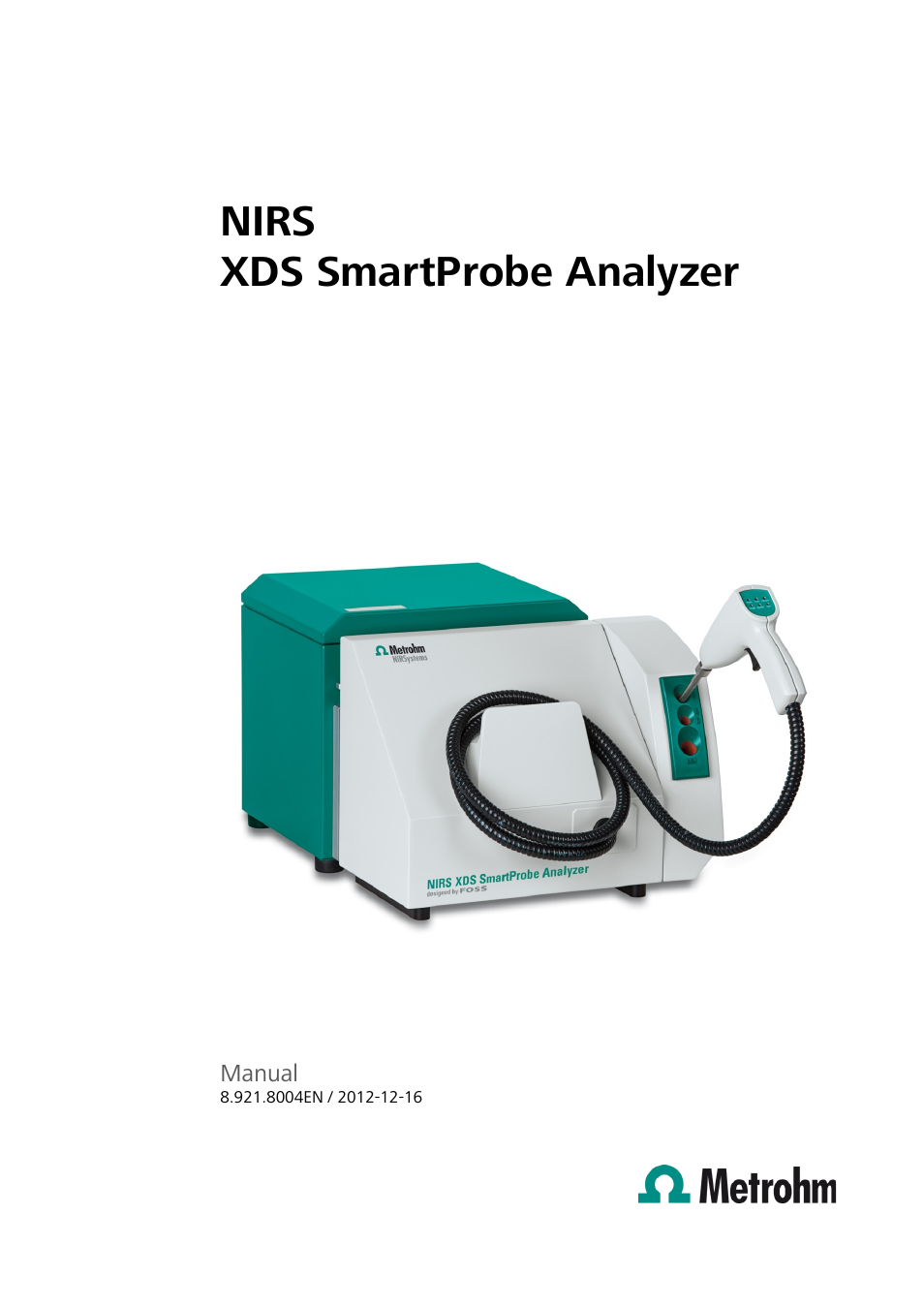 Metrohm NIRS XDS SmartProbe Analyzer User Manual | 97 pages