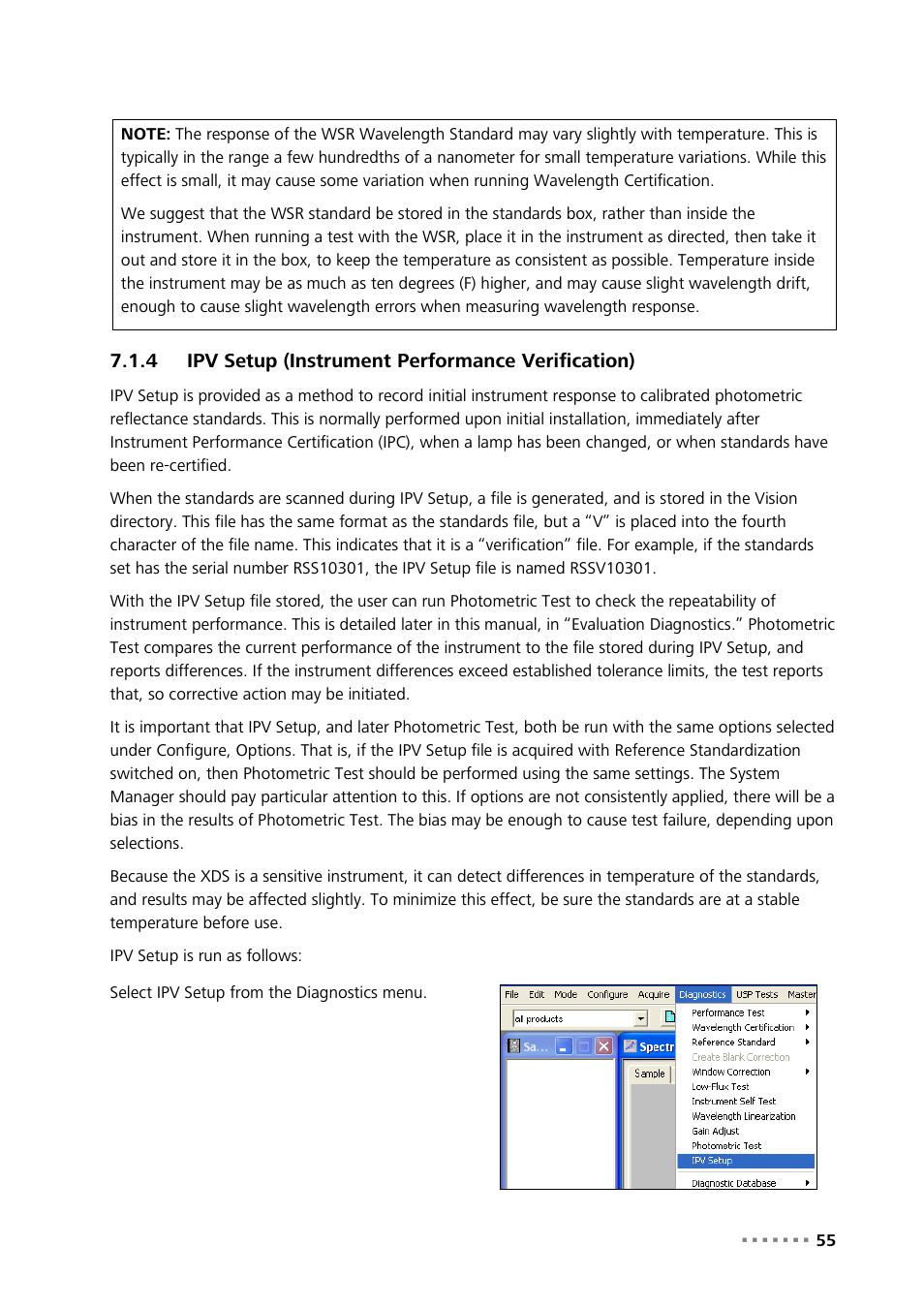 4 ipv setup (instrument performance verification), Ipv setup (instrument performance verification) | Metrohm NIRS XDS SmartProbe Analyzer User Manual | Page 57 / 97