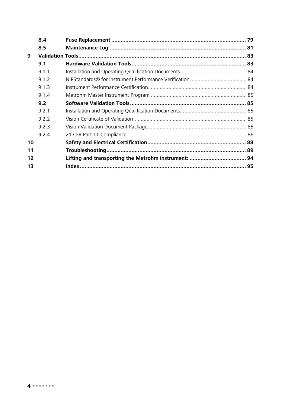 Metrohm NIRS XDS SmartProbe Analyzer User Manual | Page 6 / 97