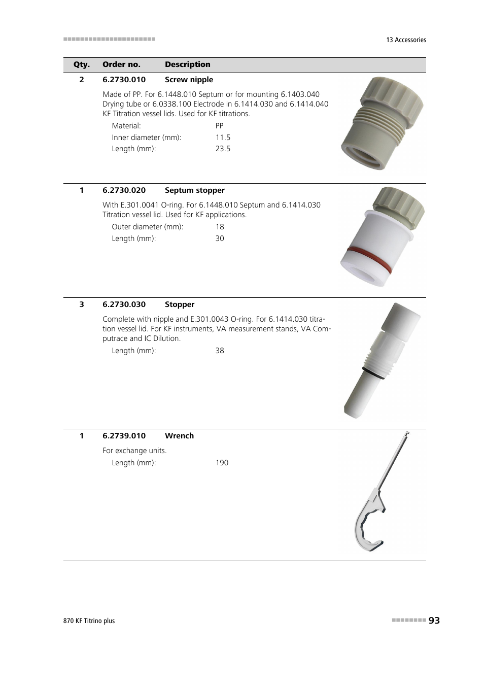 Metrohm 870 KF Titrino plus Manual User Manual | Page 103 / 108