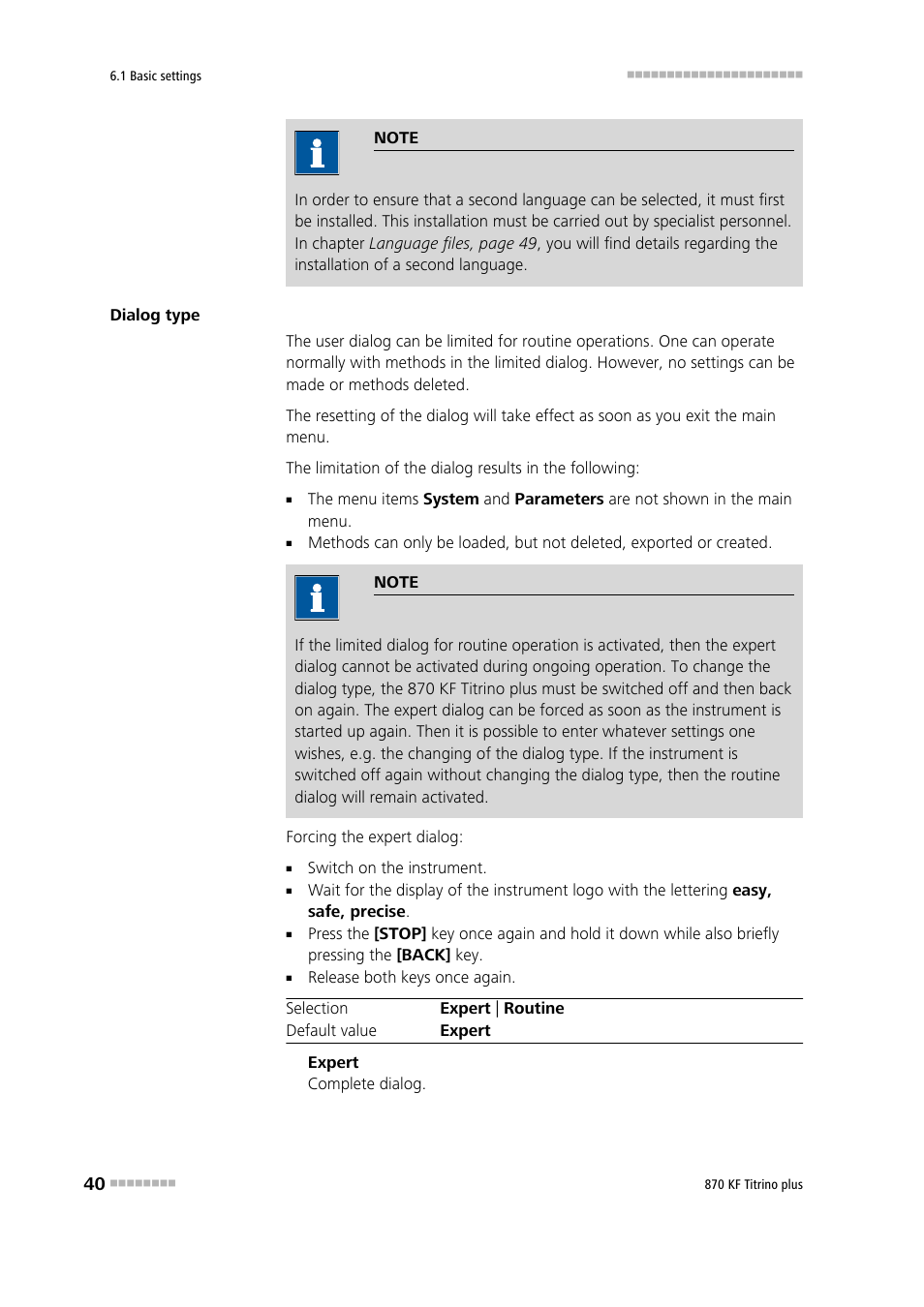 Metrohm 870 KF Titrino plus Manual User Manual | Page 50 / 108