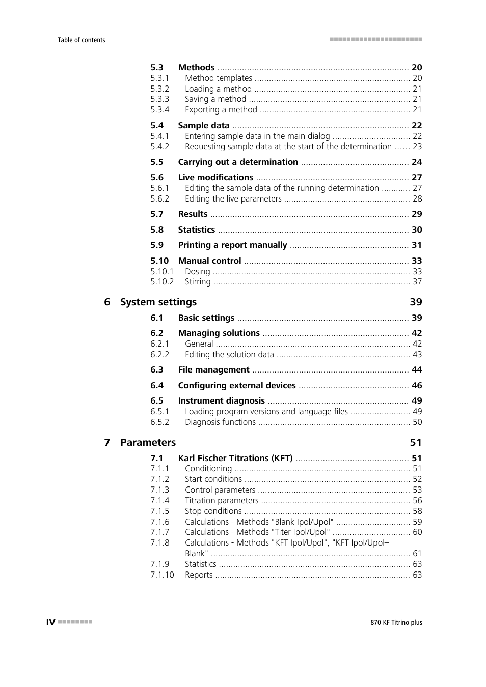 Metrohm 870 KF Titrino plus Manual User Manual | Page 6 / 108