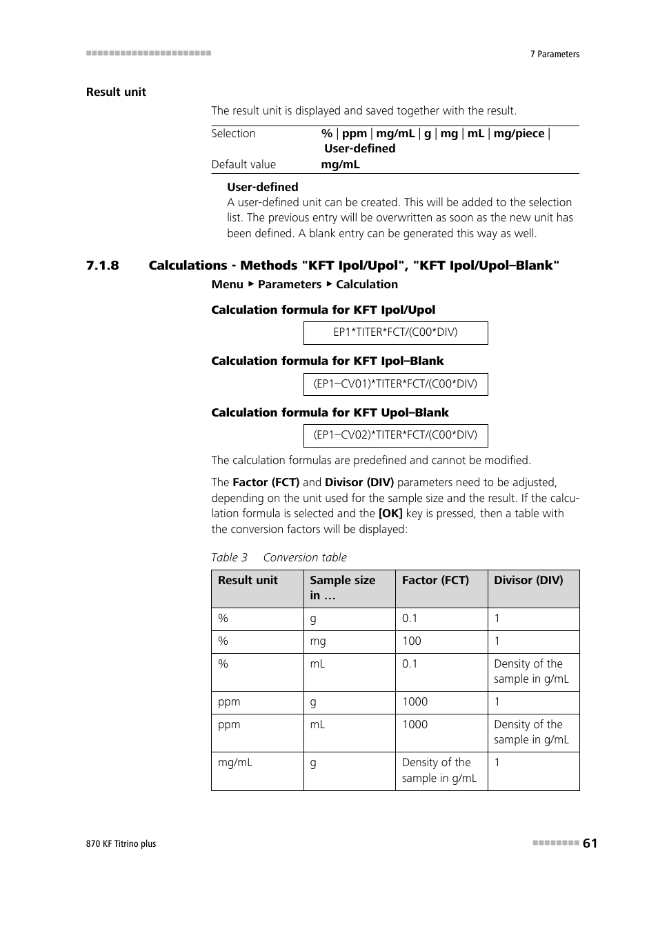 Metrohm 870 KF Titrino plus Manual User Manual | Page 71 / 108