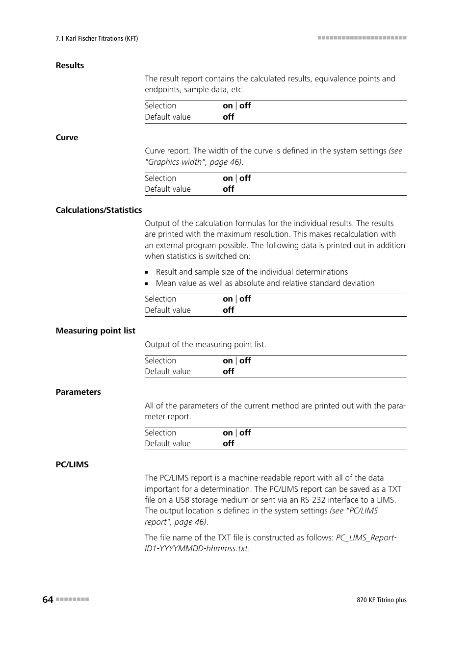 Metrohm 870 KF Titrino plus Manual User Manual | Page 74 / 108