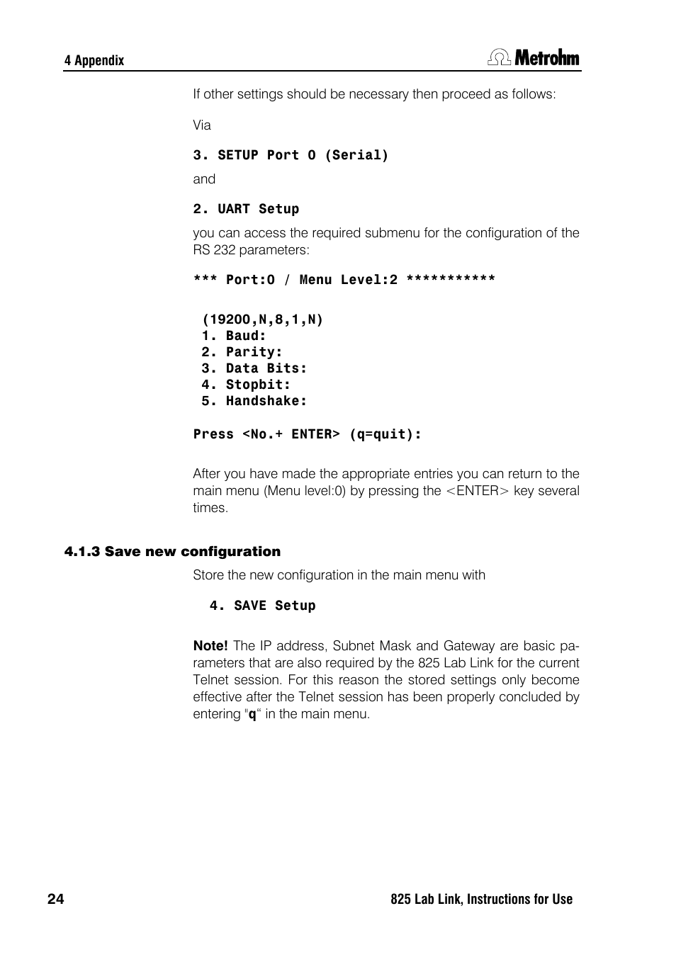 3 save new configuration | Metrohm 857 Titrando User Manual | Page 28 / 37