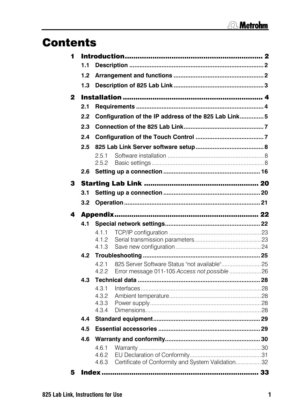 Metrohm 857 Titrando User Manual | Page 5 / 37