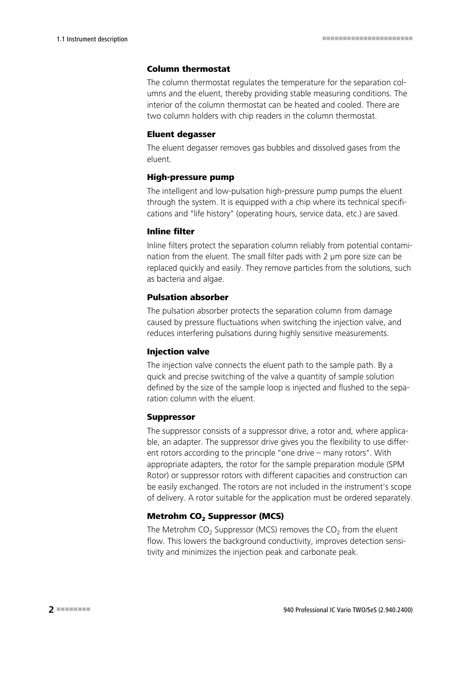 Metrohm 940 Professional IC Vario TWO/SeS/PP User Manual | Page 10 / 116