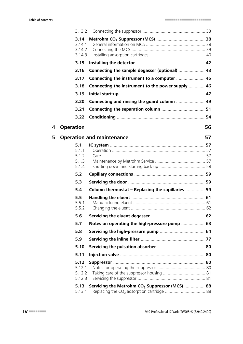 Metrohm 940 Professional IC Vario TWO/SeS/PP User Manual | Page 6 / 116