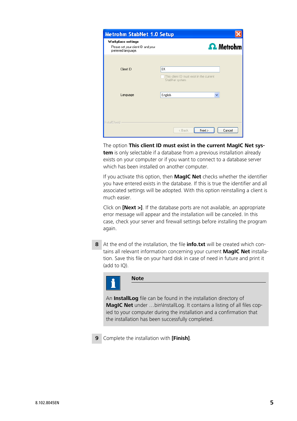 Metrohm MagIC Net 2.4 User Manual | Page 5 / 17