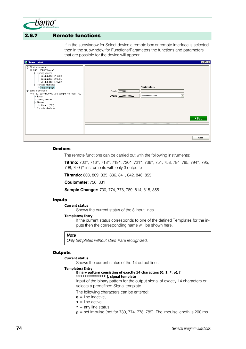 7 remote functions | Metrohm tiamo 1.1 Manual User Manual | Page 102 / 838