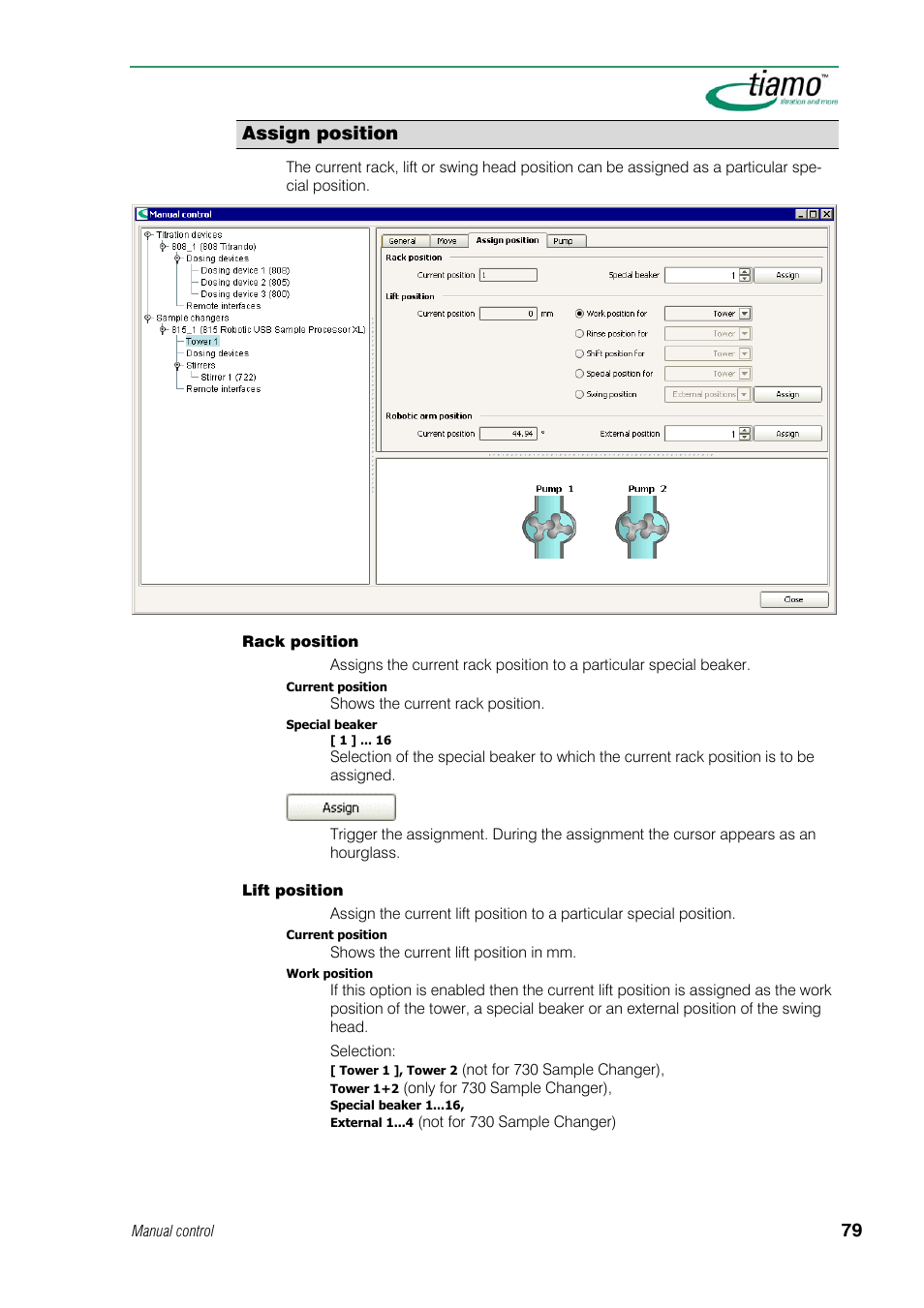 Assign position | Metrohm tiamo 1.1 Manual User Manual | Page 107 / 838