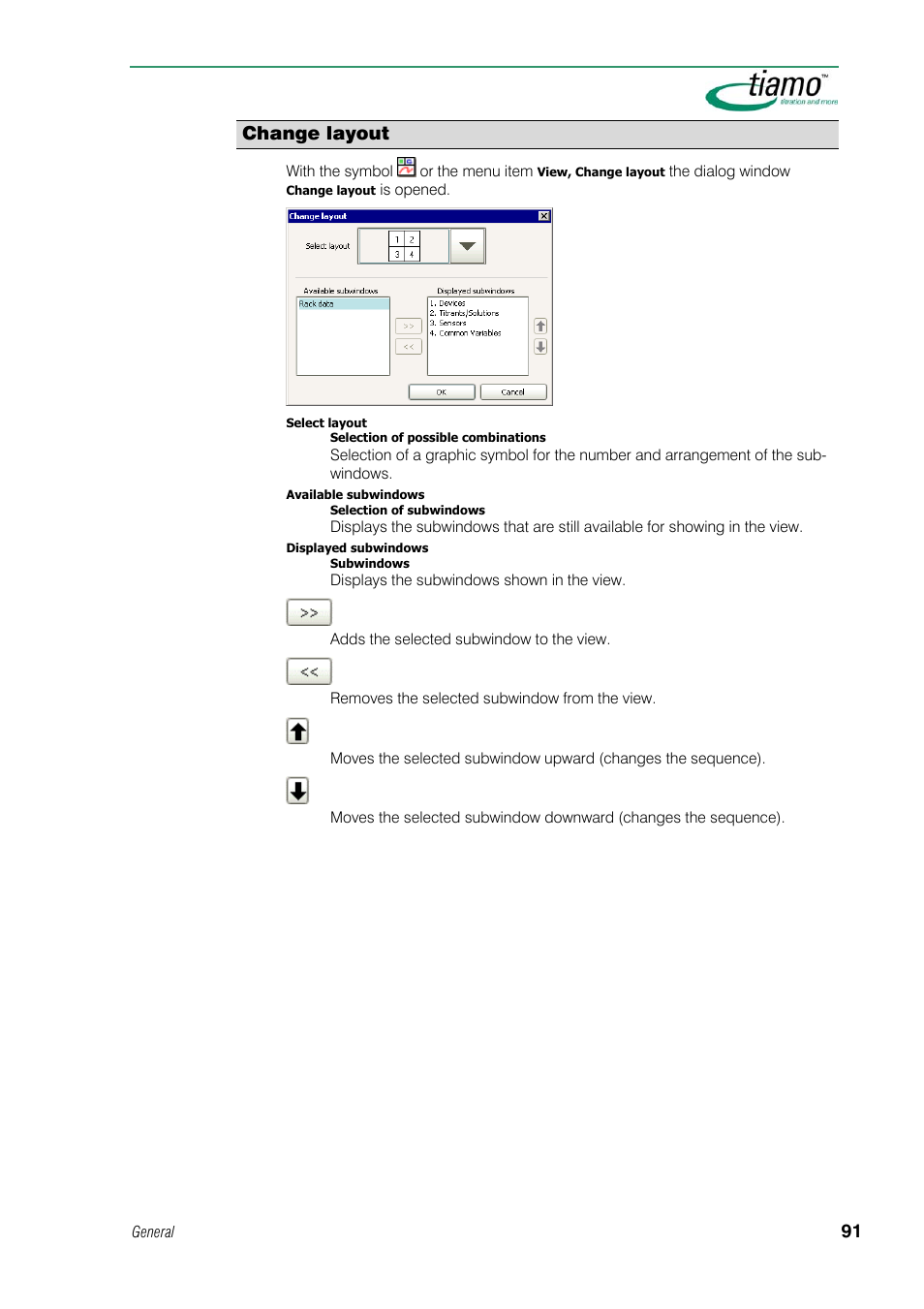 Change layout | Metrohm tiamo 1.1 Manual User Manual | Page 119 / 838