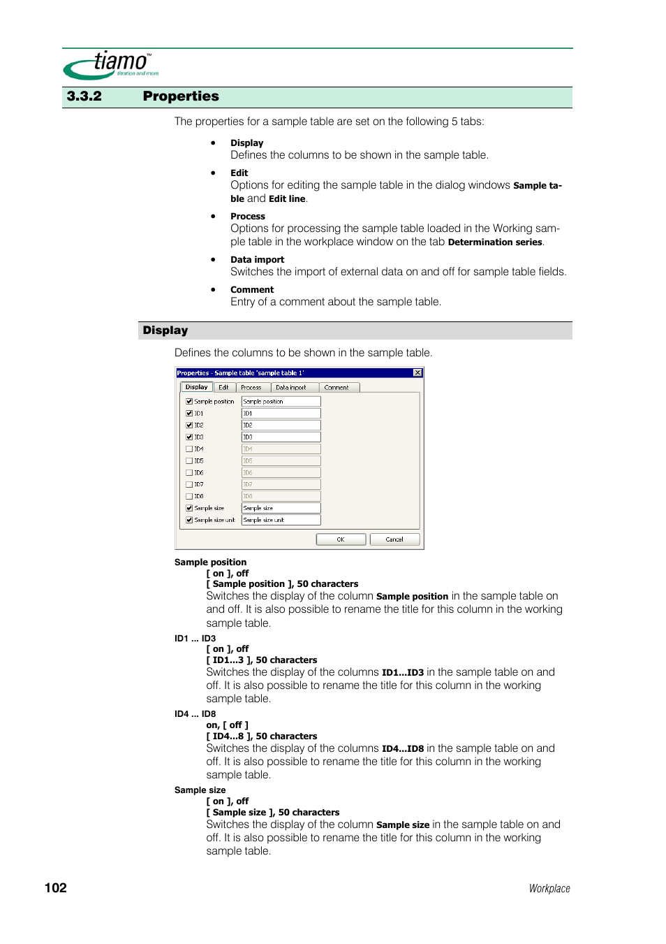 2 properties, Display | Metrohm tiamo 1.1 Manual User Manual | Page 130 / 838