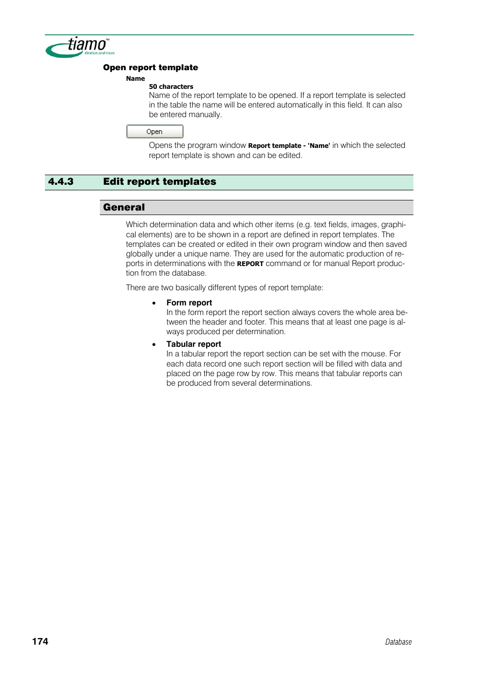 3 edit report templates, General | Metrohm tiamo 1.1 Manual User Manual | Page 202 / 838