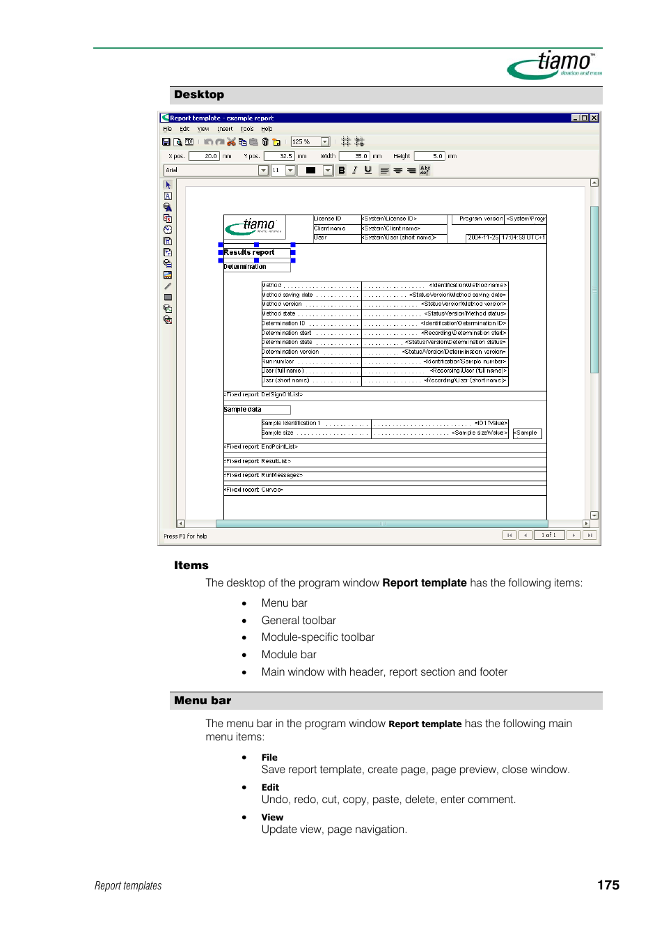 Desktop, Menu bar | Metrohm tiamo 1.1 Manual User Manual | Page 203 / 838