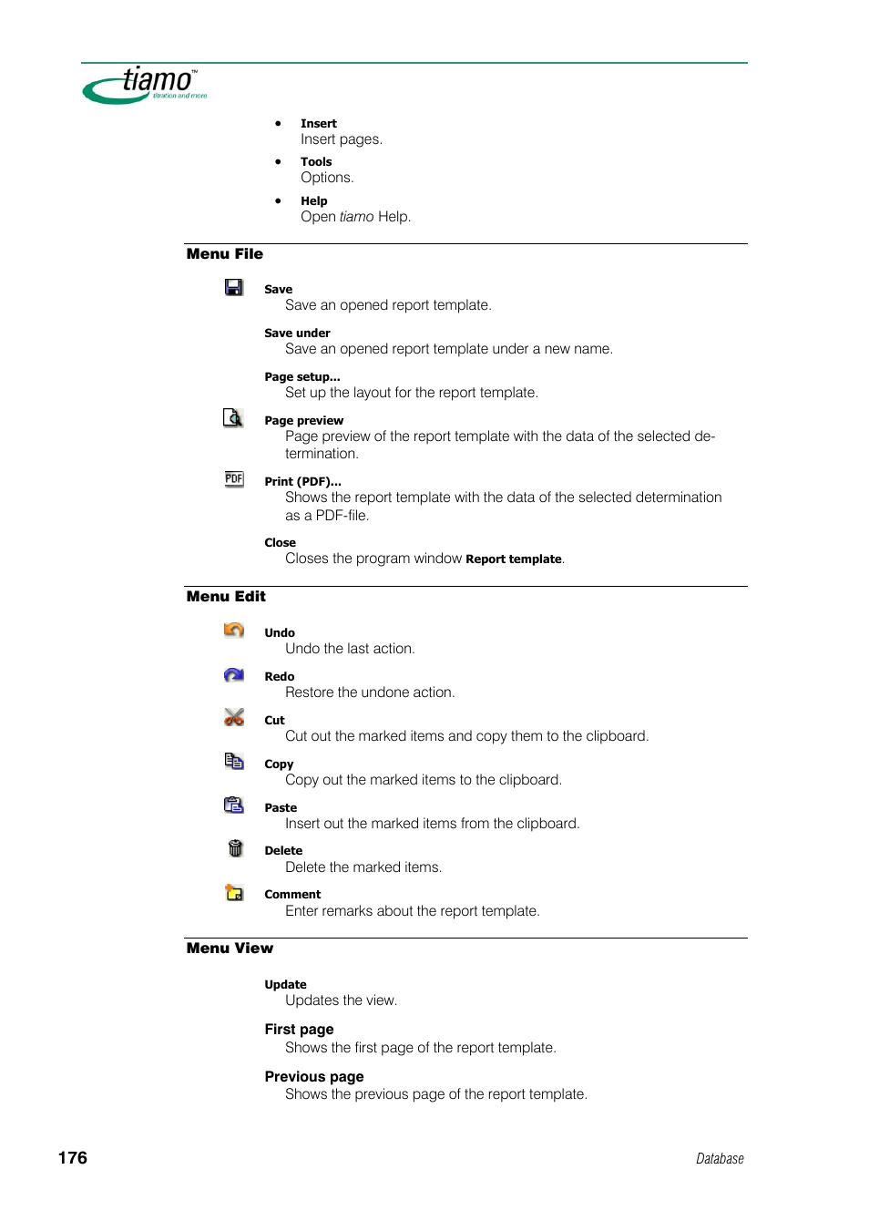 Menu file, Menu edit, Menu view | Metrohm tiamo 1.1 Manual User Manual | Page 204 / 838
