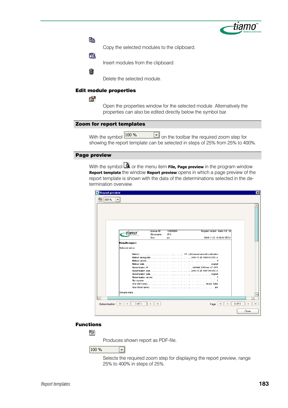 Zoom for report templates | Metrohm tiamo 1.1 Manual User Manual | Page 211 / 838