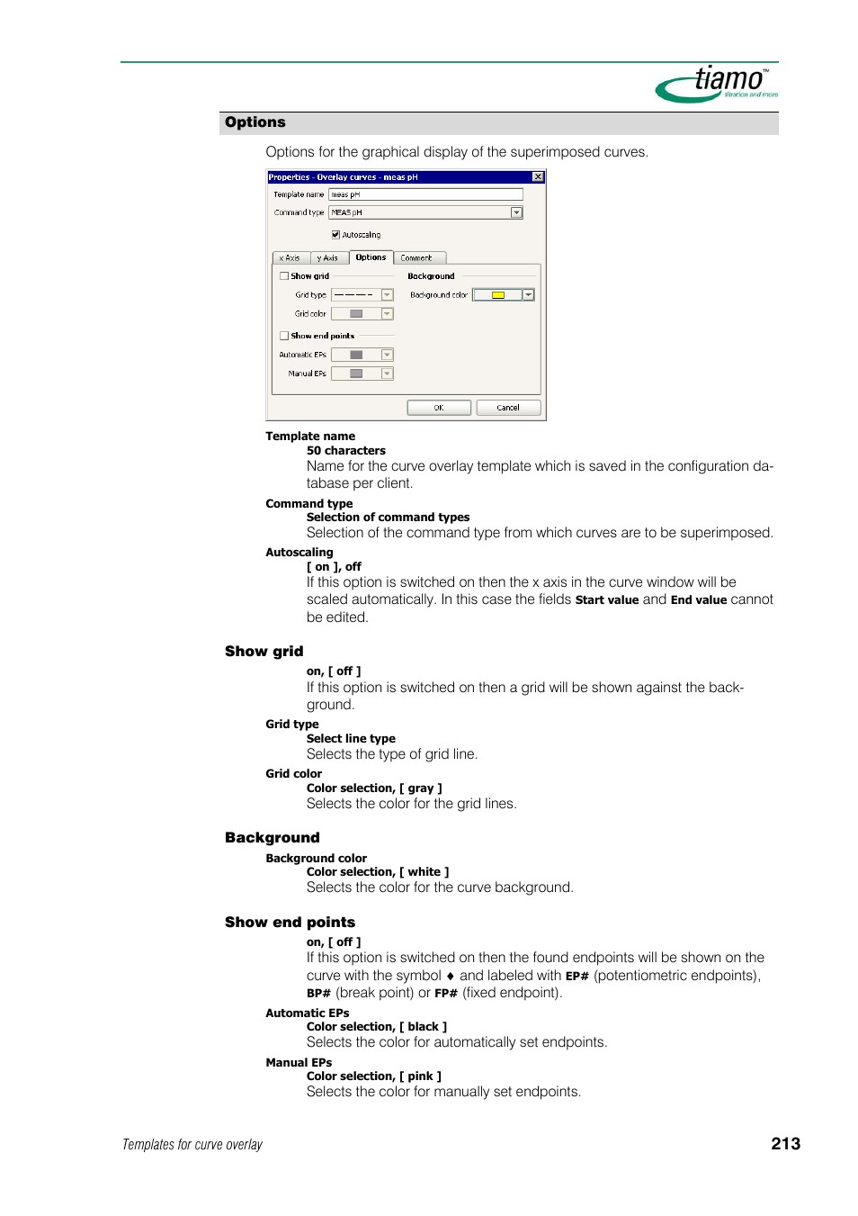 Options | Metrohm tiamo 1.1 Manual User Manual | Page 241 / 838