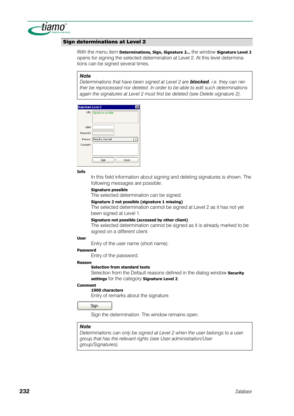 Sign determinations at level 2 | Metrohm tiamo 1.1 Manual User Manual | Page 260 / 838