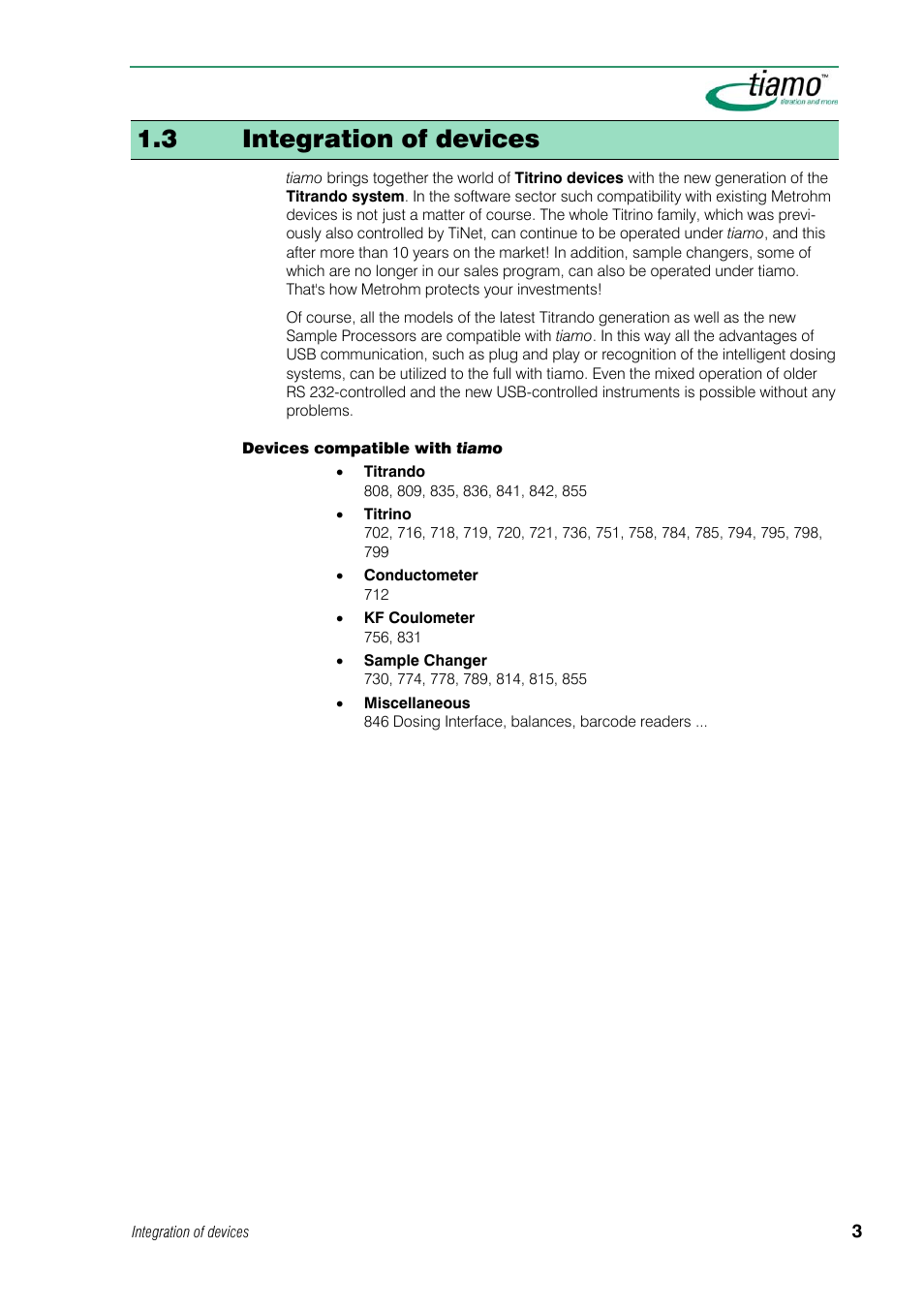 3 integration of devices | Metrohm tiamo 1.1 Manual User Manual | Page 31 / 838