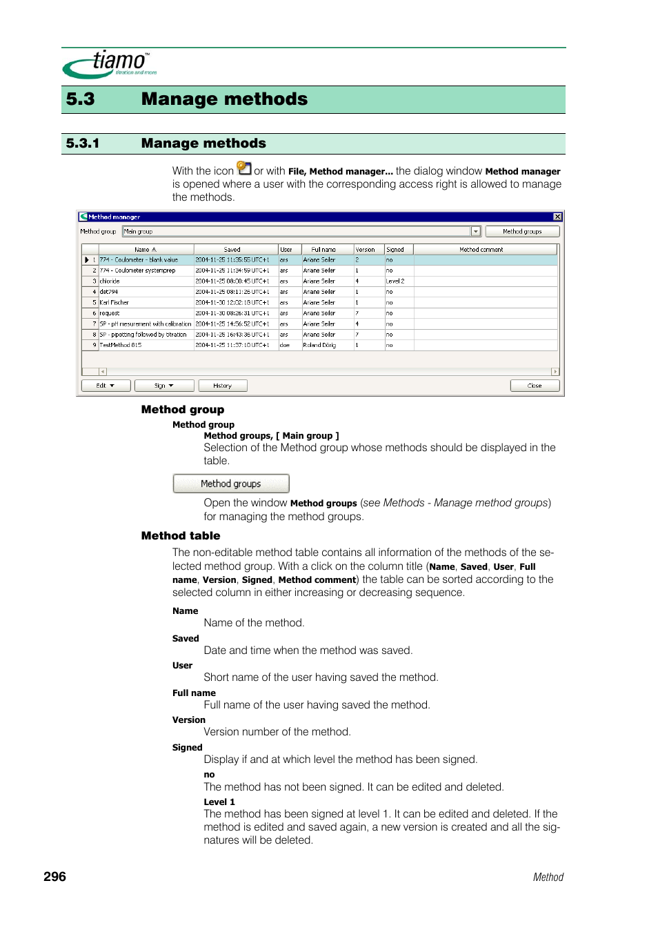 3 manage methods, 1 manage methods | Metrohm tiamo 1.1 Manual User Manual | Page 324 / 838