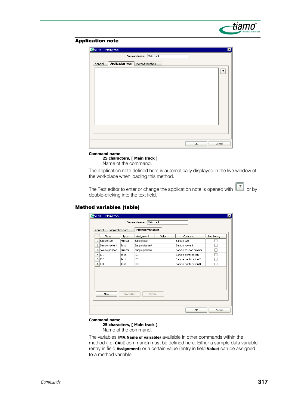Application note, Method variables (table) | Metrohm tiamo 1.1 Manual User Manual | Page 345 / 838