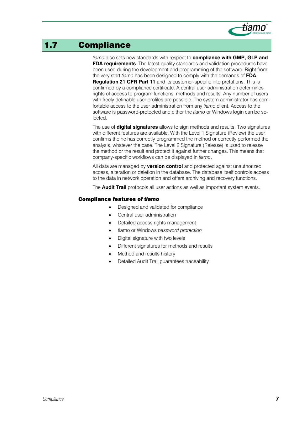 7 compliance | Metrohm tiamo 1.1 Manual User Manual | Page 35 / 838