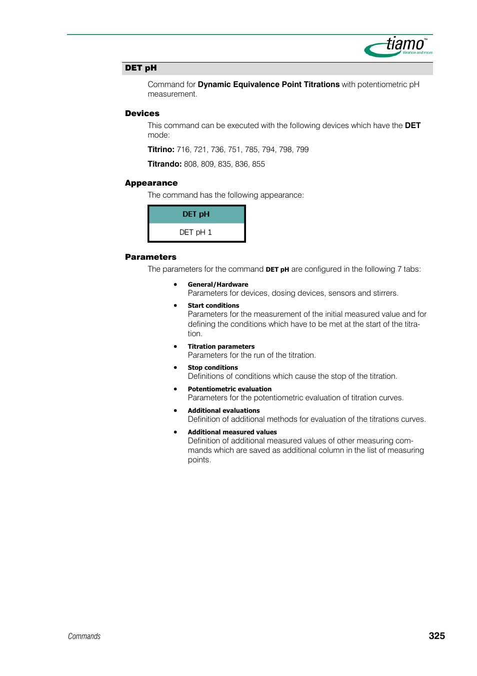 Det ph | Metrohm tiamo 1.1 Manual User Manual | Page 353 / 838
