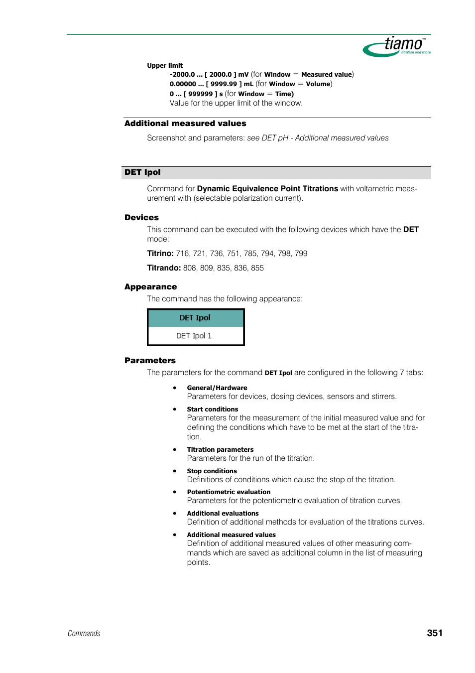 Additional measured values, Det ipol | Metrohm tiamo 1.1 Manual User Manual | Page 379 / 838