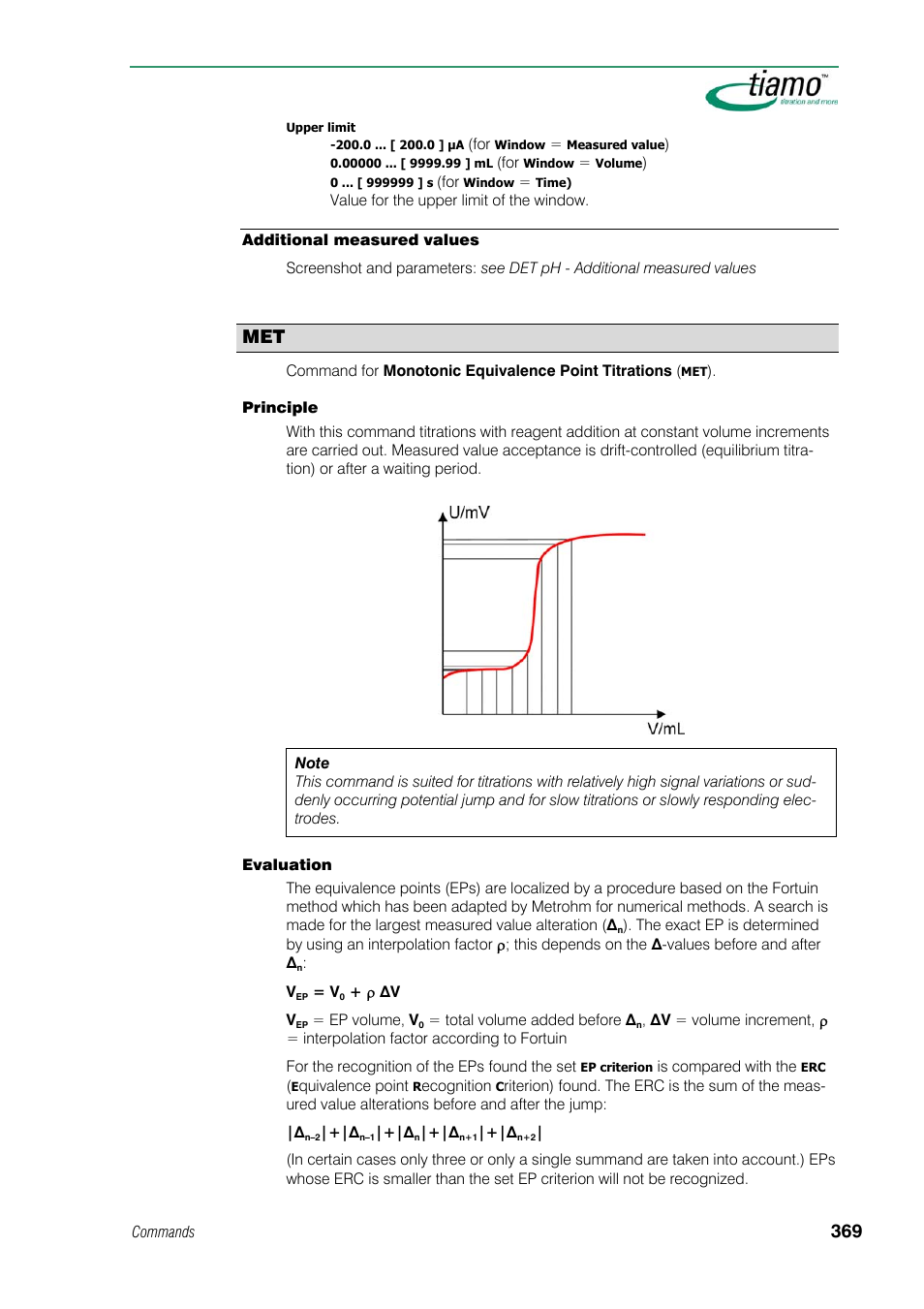 Additional measured values | Metrohm tiamo 1.1 Manual User Manual | Page 397 / 838